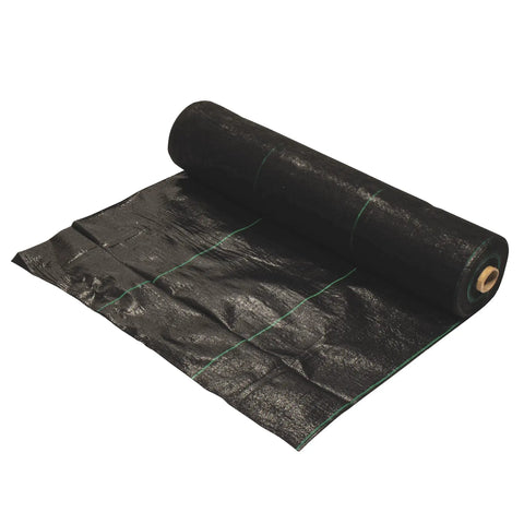 Commercial-Grade Weed Control Fabric 4 Ft By 250 Ft, Tough-As-Nails Woven Landscape Barrier, roll of durable garden ground cover