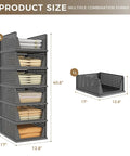 Stackable Plastic Storage Baskets 2 Pack Foldable Closet Organizers And Storage Bins Go To Wardrobe Kitchen Bathroom Office
