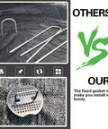 Comparison of metal landscape stakes versus 100Pcs Garden Staples Plastic Buffer Washers for weed barrier stability