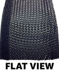 Flat view of 2.5 Inch Side Entry Braided Cable Sleeve With Hook And Loop Closure, 100 Feet, Black
