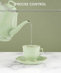Gooseneck Electric Kettle 1L 1500W for Pour Over Coffee and Tea, Stainless Steel BPA Free Water Boiler With Auto Shutoff, pouring green tea