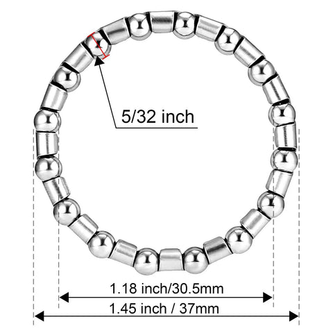 Premium Dope Bike Headset Bearing Set Five Thirty Second Inch With 16 Ball Bearings showing 37mm outer diameter and 30.5mm inner diameter