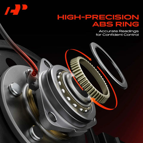 High-precision ABS ring detail for Front Wheel Bearing And Hub Assembly For Ford F250 And F350 Super Duty 2005 To 2010 4WD 8 Lug SRW.
