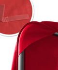 Close-up of Patio Swing Canopy Replacement Top Cover For 77 By 43 Inch Porch Furniture Burgundy with Velcro Tabs detail.