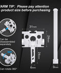 Vertical Blind Repair Tabs Kit 20 Pieces Replacement Slats Window Fixer Parts, detailed view of slide components and sizes.