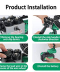 Installation steps for Cordless Electric Wire Puller With Portable Cable Threader And Included Battery For No Sweat Construction And Communication Line Stringing Featuring Quick Variable Speed And Knockout Four Wheel Drive Grip.