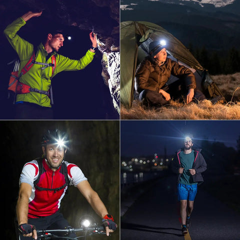 Rechargeable Ridiculously Bright Headlamp 99000 Lumens Two Pack With 3 Modes And 90 Degree Adjustable Beam IPX6 Waterproof For Camping