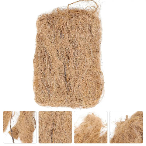 Six Pack Natural Jute Fire Starters For Quick Ignition Outdoor Camping Survival Tool displayed in close-up detail
