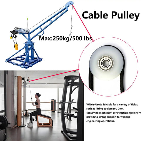 Top Shelf Quiet Nylon U-Groove Pulley Roller Wheels With Deep Groove Ball Bearings For Heavy Duty Sliding Doors And Slick Gym Cable Track Systems With Durable 8X30X10MM Guide Rollers on cable pulley system.