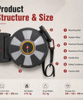 Product structure diagram showing Snag This Hella Compact Wall Mount Flywheel Resistance Trainer With Adjustable Inertia.