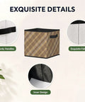 Hella Roomy Earth Mosaic Print Closet Storage Bin Made From Heavy Duty Oxford Fabric With Sturdy PE Board Base Featuring Smooth Carry Handles and detailed inner design.