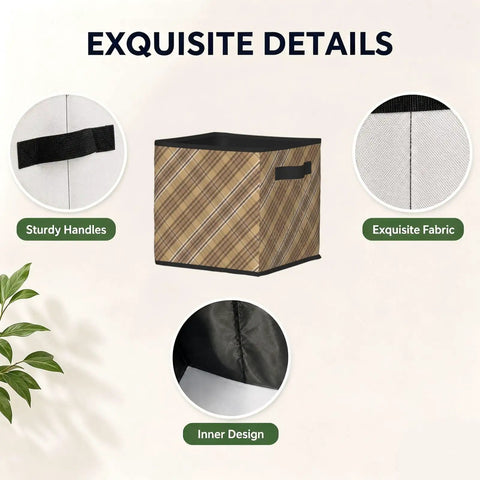 Hella Roomy Earth Mosaic Print Closet Storage Bin Made From Heavy Duty Oxford Fabric With Sturdy PE Board Base Featuring Smooth Carry Handles and detailed inner design.