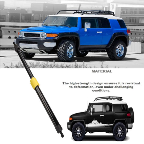 Road Tough Rear Gate Lift Support Strut Oem Replacement Gas Spring Shock Absorber Tailgate Hatch Stay Rod For Toyota Fj Cruiser 2007 To 2014 Models Smooth Swap, installed on blue FJ Cruiser.