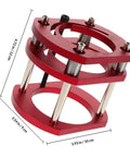 Getajghsd Iron Router Table Lifting System Base For Precision Slotting And Fine Processing With Red Adjustable Lift Platform displaying dimensions of 4.72x3.93 inches.