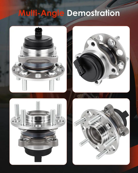 Sturdy Wheel Hub Bearing 513278 Fits 2009 2016 Hyundai Equus multi-angle view showing detailed components and bolt setup.
