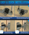 8 Pack Cabinet Hinges Replacement For Compact 31 And 33 Self Closing 110 Degree And 120 Degree Screw On With Wood Screws Included Mounting Plate Not Included Direct Replacement For Older Compact 31 Hinges Requires Re drilling Of Wood Screw Holes. installed on wood cabinet door