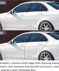 Before and after image of Door Edge Guard Protector For Range Rover Evoque II 2019 To 2026 Flexible 8 To 10mm U Channel Rubber Trim.