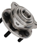 Front Wheel Bearing Hub Assembly Pair Fits 1995 Through 2006 Dodge Stratus Chrysler Sebring Cirrus Plymouth Breeze close-up with bolts.