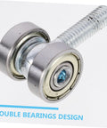 Top Shelf Double Bearing Sliding Door Roller Upgrade With Built Tough Steel for smooth glide design featuring steel ball bearings.