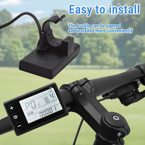 High Definition Electric LCD Display Meter For Ebike And Scooter 48V 5Pin ABS with USB Charging on handlebar