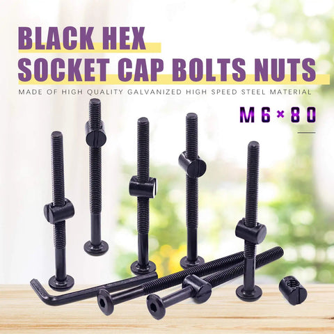 Solid M6x80mm Crib Hardware Kit Packed With Corrosion Resistant Barrel Nuts And Hex Socket Head Bolts Tough As Nails Fasteners for furniture.