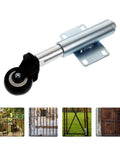Heavy Duty Spring Loaded Pu Gate Wheel Caster For Barn Doors And Wood Gates Rust Resistant Steel Core Roller With Ball Bearings for smooth sliding.