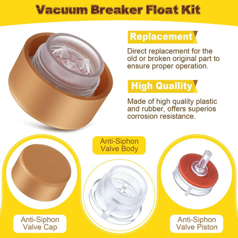 2 Pack Vacuum Breaker Float Kit And Anti Siphon Valve Repair Kit For Woodford RK 17VB showing replacement parts and components.