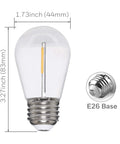 Plastic E26 bulb details from 48 Foot LED Color Changing String Lights With Remote Linkable Indoor Outdoor Patio Lighting