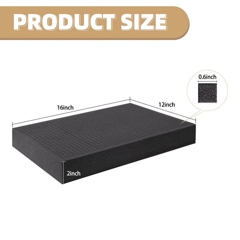 Heavy Duty 4 Pack Pre Cut Pick and Pluck Polyurethane Foam Sheets with Hella High Rebound Sponge Build, 16x12x2 inches in size.