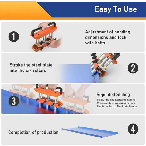 Heavy Duty Multi Station Roller Bender For 0 To 90 Degree Bends On Sheet Metal 0.3 To 1.0 Millimeters Adjustable Steps