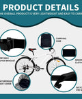 Portable Bike Repair Stand Kit For Bicycles And E Bikes With Maintenance Brackets Pry Bars Cushion Cover Carrying Case Absorbent Cloth Waterproof Seat Cover On The Go Essential All In One Repair Bundle For Riders showing product details