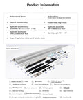Slick Heavy Duty Pivot Hinge Moves Like Butter With Invisible 90 Degree Rotation Supporting Up To 154 Lbs For Murphy Door Bookcase And Glass Cabinet Hardware showing a complete hardware set in aluminum alloy.
