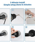 Hella Tough Stainless Steel Shower Grab Bars For Seniors And 12 Inch Anti Slip Bathroom Hand Rails installation steps showing setup process.