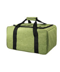 Portable green 26L Folding Outdoor Camping Storage Bag With Adjustable Dividers For Cookware And Gear, zippered and sturdy.