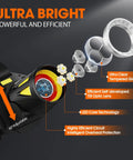 Rechargeable Headlamp With Red And White Light 800 Lumens From High Output Pro LED Chip exploded view detailing components.
