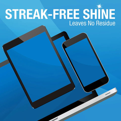 Image showing electronic screens glowing clean after using Dope All In One Electronics Cleaning Spray Kit With Microfiber Towel For TV Phone Monitor Laptop Keyboard Tablet And More Safe Gentle Screen Cleaner 16 Ounce Kit.