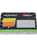 Badass Ceramic Capacitor Assortment Kit Loaded With Forty Two Values Containing 1680 Pieces Spanning 1pF Through 100nF At 50V kit in clear storage box showing values.