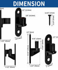 Diagram showing dimensions of Heavy Duty Gate Hinges 2 Pack 304 Stainless Steel With Painted Coating Rust Resistant Outdoor Hardware.