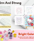 4 Pack Kids Paint By Numbers Kit With Frame And Wooden Easel Kid Friendly DIY Acrylic Paint By Numbers Set For Ages 4 8 12