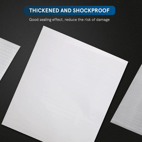 100pcs Thick Epe Foam Cushioning Wrap Sheets Straight Up Heavy Duty Shock Pads For Moving Day displayed on a dark surface.