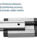 Badass MGN12 Miniature Linear Motion Guide Rails Paired With Dual Heavy Duty Steel Ball Bearing Carriages for smooth, stable motion.