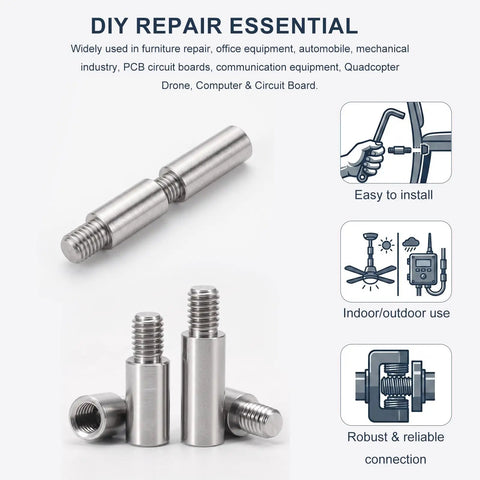 Rock Solid M4 Standoff Extension Posts And Male Female Thread Adapter Screws Made From Heavy Duty Stainless Steel Hardware Kit with posts for electronics.