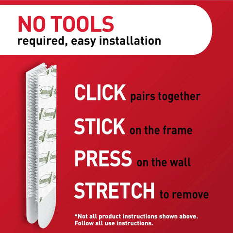 Picture Hanging Strips Variety Pack 10 Lb And 15 Lb White Adhesive 56 Strips 28 Pairs Damage Free Hangers No Tools Required installation
