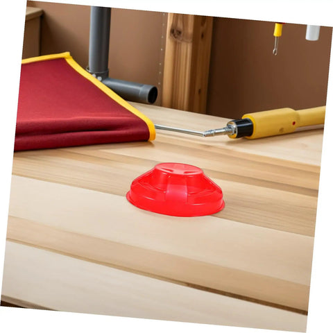 Tough Plastic Smoke Alarm Covers Four Pack Waterproof Dust Protector Shield Keep Kitchen Detectors Spotless Hassle Free Easy Snap On Grease Guard For Busy Kitchens on wooden table.