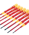 Insulated Precision Screwdriver Set 8 Piece PicoFinish Pro Grade Slotted And Phillips Bits 1000V Rated For Electronics And Electrical Work