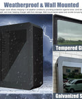 Heavy Duty Wall Mounted EV Charger Enclosure With Galvanized Steel And Tempered Glass Door, waterproof protection, wall-mounted design.