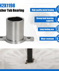 Top Shelf Replacement Washer Tub Bearing For Front And Top Loader Washing Machines Heavy Duty Metal Drum Support Bearing Quick Snap Install Smooth Spin Operation Genuine Grade, close-up view of metal bearing.