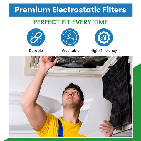 Electrostatic Washable Furnace Filter Reusable Hvac Air Filter With Sturdy Aluminum Frame Built Like A Beast To Nails Your Duct Specs For Top Shelf Airflow Daily installed in ceiling unit.
