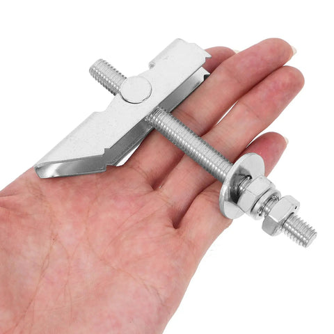 Heavy Duty Metal Toggle Bolt Kit 12 Pcs With M8x72mm And 100mm Drywall Anchors For Hollow Walls held in hand