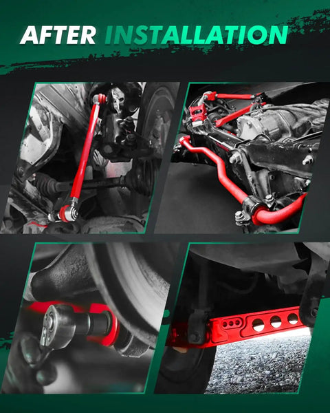 Front Upper Adjustable Suspension Control Arms Whip Upgrade For Honda Civic 1996 97 98 99 00 shown installed with heat treated bolts.